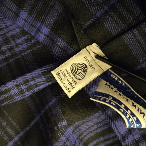 Vintage Pendleton Plaid Wool Purple Black Jacquard Pleated Midi Skirt USA - Picture 5 of 9